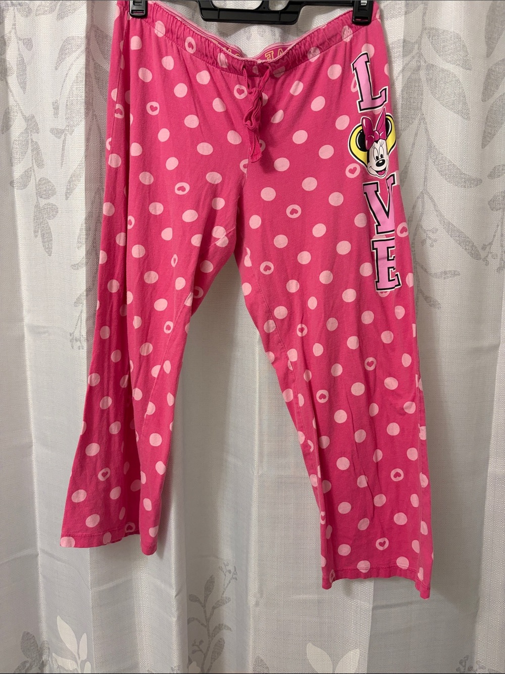 Disney Cozy Pink Polka Dot Pajama Pants